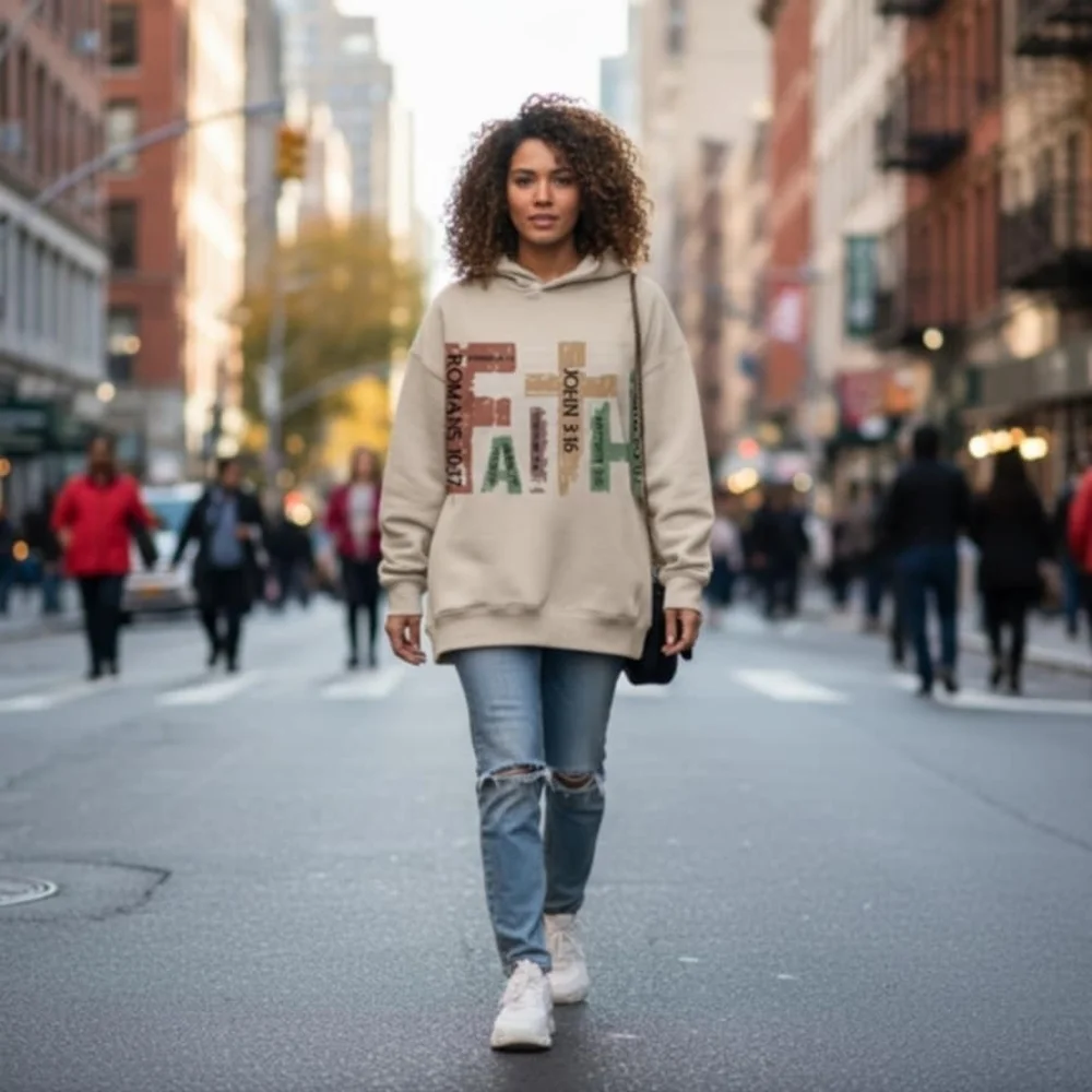 Beige Graphic Jean Jacket for Women